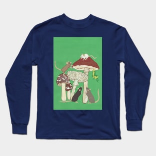 Storybook Mice and Mushrooms Long Sleeve T-Shirt